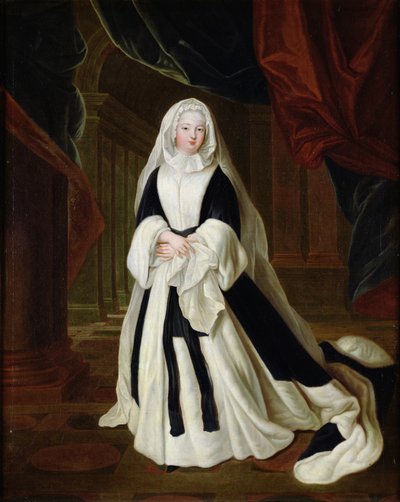Portrait of Louis-Francoise de Bourbon, Mademoiselle de Nantes in Mourning Clothes by Louis de Silvestre